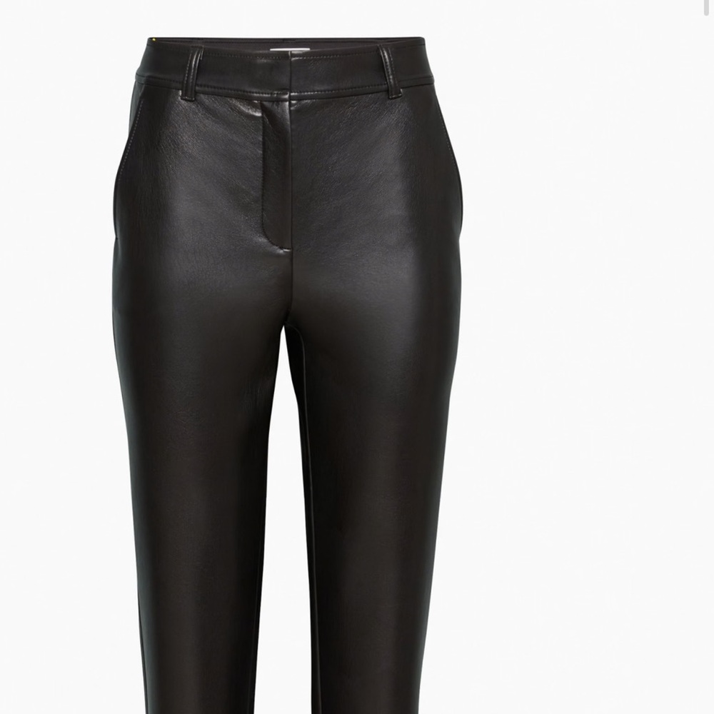 Aritzia Babaton Command Cropped Leather Pants